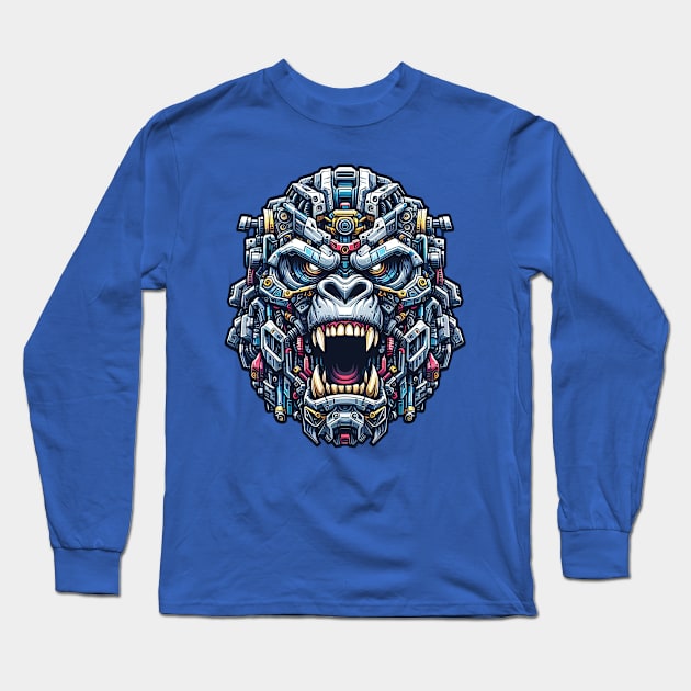 Mecha Apes S02 D15 Long Sleeve T-Shirt by Houerd